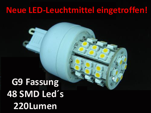 endlich da - G9 in LED G9 Leuchtmittel